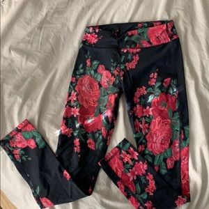 Beautiful floral workout pants